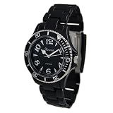 Geneva Platinum Colored Plastic Sport Link Watch