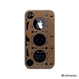 ID AMERICA GASKET: Brushed Aluminum Case for iPhone 4- Gold (AT&T/Verizon)