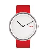 Alessi Unisex Out_Time Red Leather Strap Watch #AL13002 by alessi
