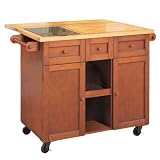 Powell Dark Cherry Kitchen Butler