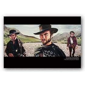 Gunslingers - The Good, the Bad and the Ugly Clint Eastwood by Justin Reed 24"x36" Art Print Poster