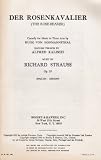 Der Rosenkavalier (The Rose-Bearer) Libretto (Metropolitan Opera Edition)
