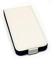 Trendline24 Premium Flip-Style Leder Case weiss für Apple iPhone 3G / 3GS (vertikale Öffnung - flip) - inkl. samtweichem Zubehör Transportbeutel