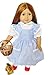 Halloween Dorothy Costume for American Girl Dolls-Includes Wicker Basket-Toto and Shoes