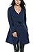 ACEVOG Women Long Sleeve Tie-Belt Casual Open Front Lightweight Trench Coat Cardigan