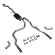 Flowmaster 17428 Cat-back System - Dual Rear/Side Exit - American Thunder - Moderate Sound