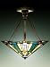 Tiffany Style Stained Glass Inverted Hanging Chandelier Lamp Fixture Inglenook HV1804