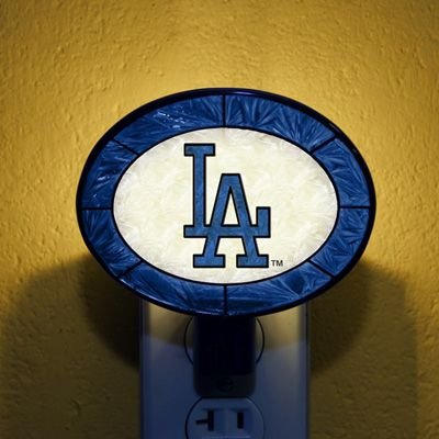 Art Glass Nightlight - Dodgers (4.25 x 4.25 x 16.5)