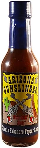 Arizona Gunslinger Smokin Hot Chipotle Habanero Pepper Sauce 5oz (Pack of 6)