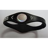 Power Balance Silicone Wristband Bracelet --(Color:black; Size: L)