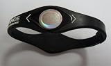 Power Balance Silicone Wristband Bracelet --(Color:black; Size: L)
