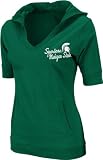 Michigan State Spartans Women's Green Pulse 1/2 Sleeve Hooded Tunic Top