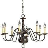 Progress Lighting P4357-20 Americana 8 - Light Chandelier in Polished Brass - P4