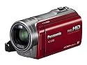 Panasonic HC-V500EG-R Full-HD-Camcorder (7,6 cm (3 Zoll) Touchscreen, 1,5 Megapixel, 38-fach opt. Zoom, 1Mos Sensor, 32mm Weitwinkel, 2D/3D-Umwandlung) rot