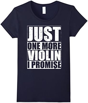 Women's Just One More Violin, I Promise  Medium Navy