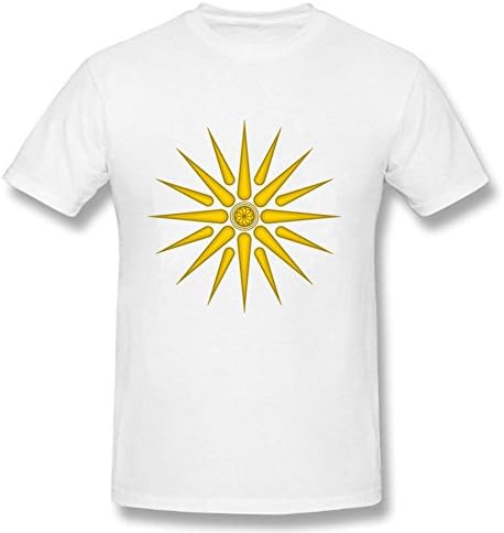 Round Neck Funny Vergina Sun Golden Larnax Short Tee