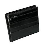 Eel Skin Slim fold wallet (Black)