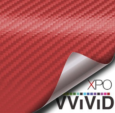 Vvivid xpo blood red 3d carbon fiber 5ft x 1ft vinyl wr…
