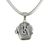 Tibetan Om Silver Locket Necklace