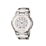 Casio Ladies Baby-G White and Silver-Tone Rhinestone Accented Watch #BGA112C-7B by Casio