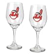 Cleveland Indians 2pc Wine Glass Set - Primary Logo MLB Baseball