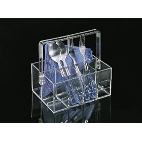 Buy Clear Acrylic Flatware Utensils Caddy Kitchen Bbq Home Decor by ALL