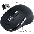 Daffodil WMS320B Wireless Optical Mouse 2.4GHz - Cordless 5 Button PC Mouse with Scrollwheel and Adjustable Sensitivity (MAX 1600dpi) - For Laptop / Netbook / Desktop Computers - Supported by: Microsoft Windows (7 / XP / Vista) and Apple MAC (OS X +) - Battery Powered (2xAAA Inc.)