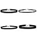 Jstyle 4PCS Black Velvet Choker Necklace for Women Girls Gothic Choker Tattoo Simple Fashion Choker Jewelry