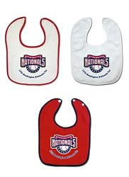 Washington Nationals 3 Pack Snap Bib Set