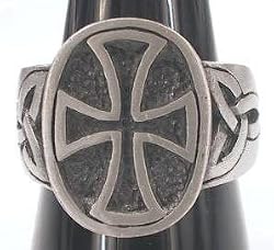 Celtic Irish Cross Trinity Patterns Pewter Ring