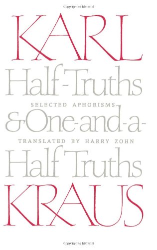 half truths and one and a half truths selected aphorisms