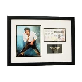 Michael Jackson Limited Edition Ticket Collage- Framed