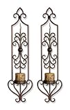 Hand Forged Set of Two Candle Wall Sconces