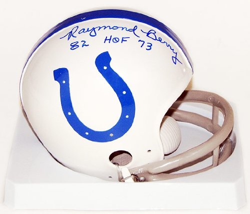 Raymond Berry Autographed Baltimore Colts Mini Helmet (JSA COA)