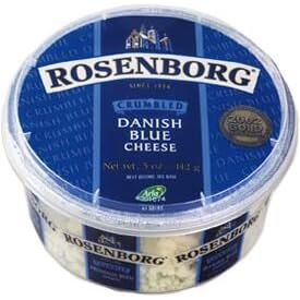 2 pack-Rosenborg Crumbled Danish Blue Cheese 5-OZ by Rosenborg