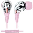 iLuv iEP505PNK Premium Earphones with Volume Control - Pink