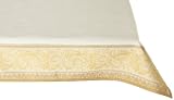 Mahogany Baroque 60-Inch by 90-Inch Gold/Ivory Tablecloth, Cotton Jacquard