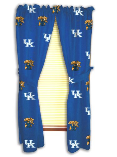 Kentucky Printed Curtain Panels 42 X 63 - Kentucky Wildcats