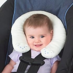 Kiddopotamus Snughug Premium Head Support in Soft Velboa, Ivory