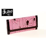 Pink Black Polka Dot Retro Spider Web Wallet