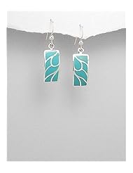 Reconstructed stones Earrings In 92.5 Sterling Silver