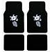 Blue and Black Hawaii Hibiscus Flower Front & Rear Carpet Car Truck SUV Floor Mats