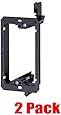 iMBAPrice&reg; Single Gang (1-Gang) Low Voltage Mounting Bracket - Black (Pack of 2)