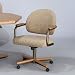 Chromcraft Core Tilt Swivel Chair with Wheat Fabric [Set of 2]