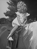 Joan Hudson is Youngest Entry in Horse Show Organized by Bank President Harvey Dow Gibson Photographic Poster Print by Alfred Eisenstaedt, 24x32