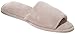 Dearfoams Women's 730 Stretch Terry Open Toe Flat (Medium, Pewter)