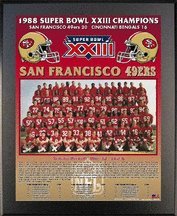 1988 San Francisco 49ers Super Bowl XXIII Champions 11 x 13 Plaque from Healy Pro