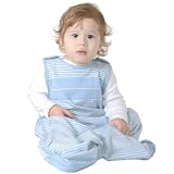 Woolino Ultimate Baby Sleep Sack, All Natural Merino Wool, One Size Fits Baby 3-24 Months, All Season Sleeping Bag, Sky Blue