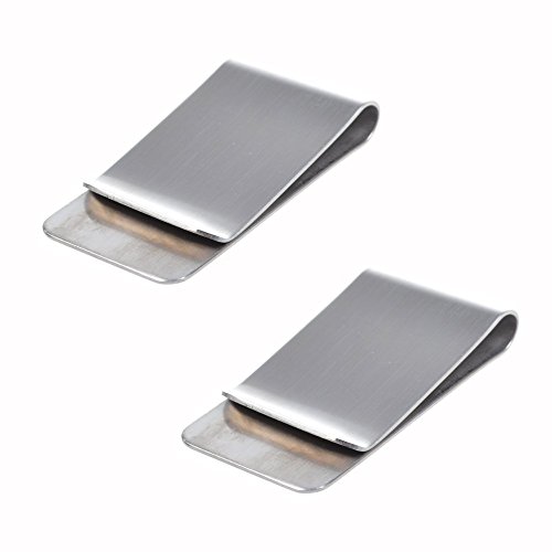 Generic Classic Silver Cash Money Clip Credit Card Holder(silver Stainless Steel-4pcs/pkg)