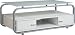 Altra 114096 TV Stand and Coffee Table, White on Silver